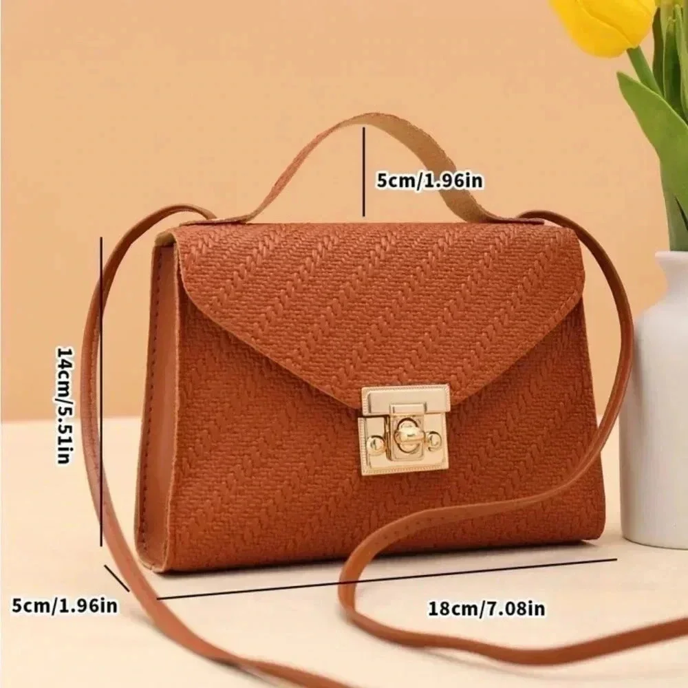 ⚠️Clearance Brown Lock Buckle Crossbody Bag - Picture 3 of 6
